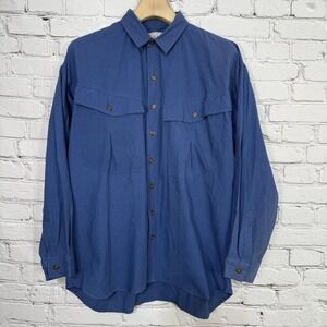 Vintage Gitano Oversized Button Up Shirt Men's XL Blue Single Stitch Western 90s